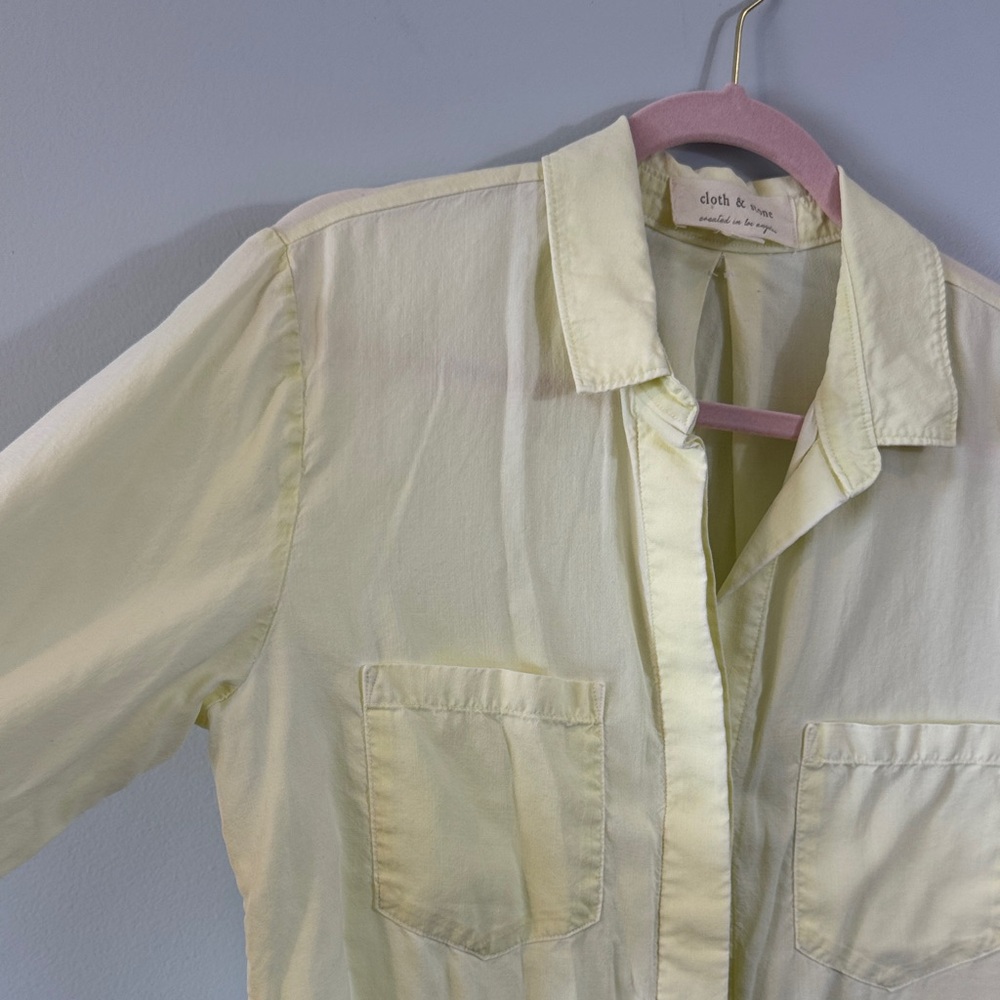 Cloth & Stone Light Yellow Button-Down Shirt - Picture 2 of 4